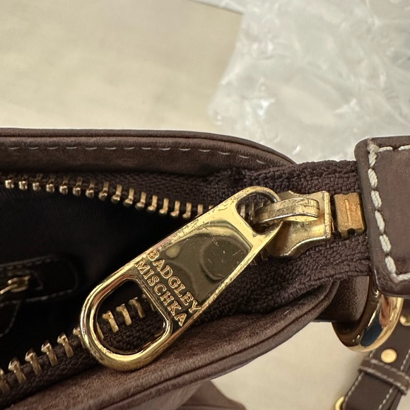 Badgley Mischka Brown Leather Bag - Picture 9 of 10